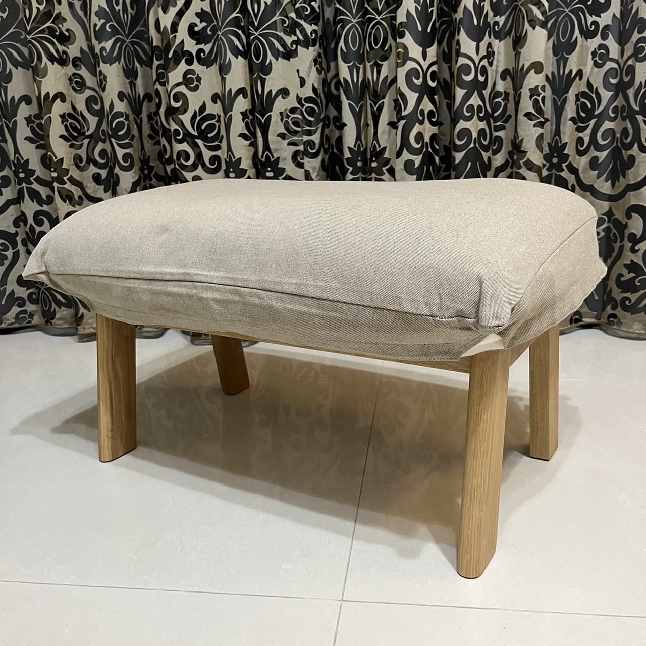 無印良品muji 高椅背和室沙發用腳凳棉麻網織 Yahoo奇摩拍賣