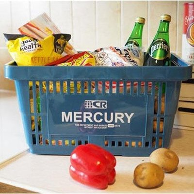 ˙ＴＯＭＡＴＯ生活雜鋪˙日本進口雜貨MERCURY復古美式超市提籃雜貨收納籃(預購)