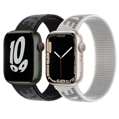蘋果手錶7錶帶 尼龍錶帶 適用 apple watch 7 41mm 45mm 運動錶帶