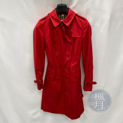 BRAND楓月 BURBERRY 紅色雙排釦風衣外套 #8 巴寶莉 精品 休閒 服飾 外套 秋冬 保暖 大衣