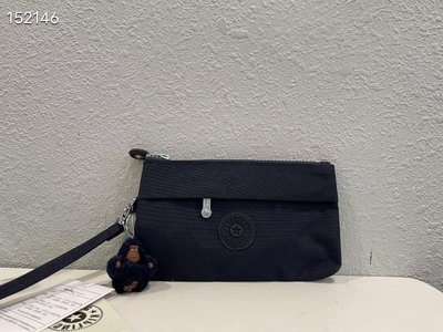 Kipling 猴子包 KI5562 深藍 中款 附掛繩 輕便輕量錢包 零錢包 鑰匙包 收納包 手拿包 防水 限時優惠