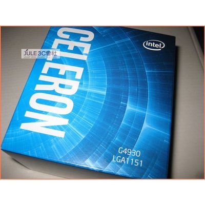 JULE 3C會社-Intel Celeron G4930 九代/雙核/3.2G/2M/全新盒裝/捷元貨/含風扇 CPU