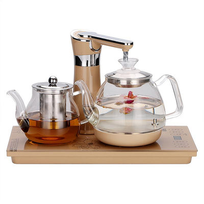 批發 快速出貨 37X23全自動上水電磁爐茶具配件燒水壺玻璃茶壺套裝家用沖泡茶器