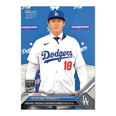 (現貨!!!)2023 MLB Topps Now OS-25 Yoshinobu Yamamoto山本由伸, 正式與道奇簽約，值得收藏