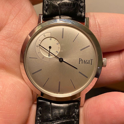 瑞士高階名錶PIAGET伯爵18K白金AU750機械錶（只面交、可驗）