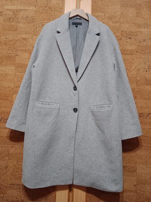 【唯美良品】UNIQLO 淺灰羊毛大衣/薄款外套~ W123-853.
