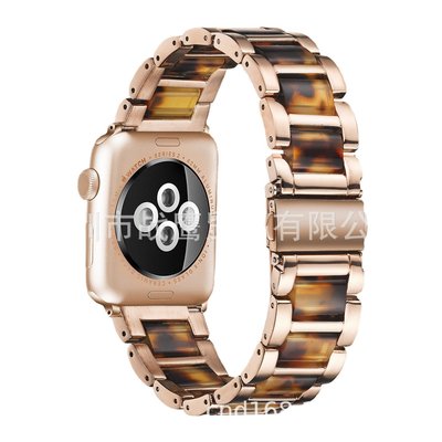 【熱賣下殺】 適用2022爆款蘋果手表帶apple watch5代活力時尚新款樹脂鋼帶表帶