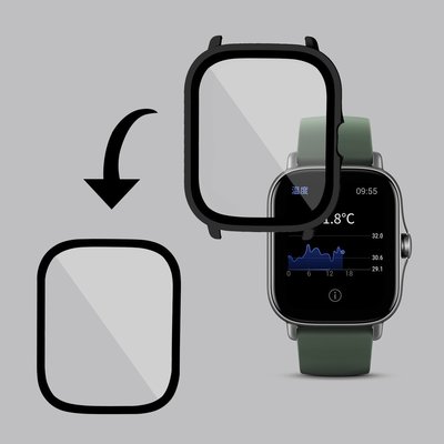新品 適用於華米手錶Amazfit GTS 2e手錶保護殼 GTS 2全包鋼化膜殼膜一件式PC手錶保護套 防塵 防摔錶殼-現貨上新912