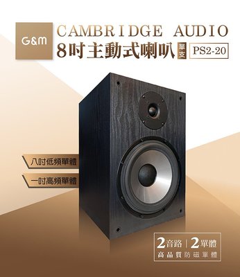 金將科技 G&amp;M 高品質防磁 2音路2單體 8吋主動式喇叭 PS2-20