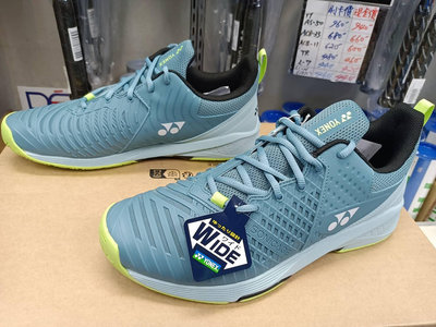 總統網球(自取可刷國旅卡)Yonex POWER CUSHION SONICAGE 3 WIDE 藍灰色 寬楦頭 網球鞋