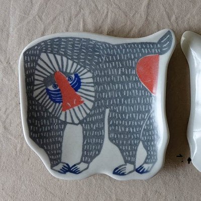郭公館-日本製狒狒陶瓷豆皿