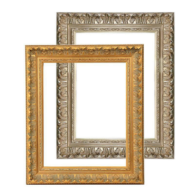 實木相框 現代歐式復古裝飾畫框壓花手工diy數字油畫框相框組合外框北歐ins