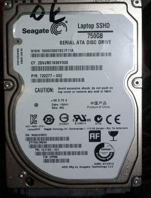 seagate 750g 2.5吋750gb st750lm000筆電硬碟sata希捷9.5mm固態混合碟sshd