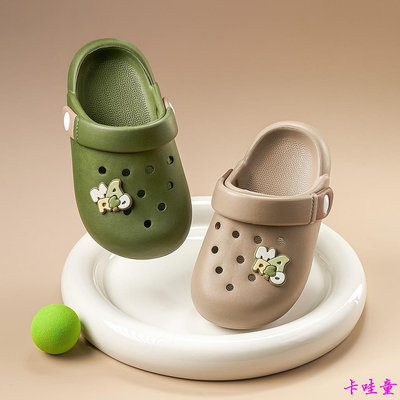 Cheerful Mario 兒童沙灘鞋防滑夏季2023新款男童crocs寶寶室內軟底女童拖鞋外穿