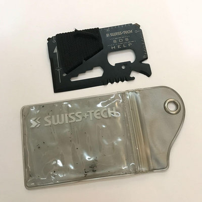 SWISS Tech 野營多功能不鏽鋼工具卡 救生卡 SOS應急救生裝備 工具卡