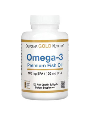 California Gold Nutrition omega-3 優質魚油 100 粒軟凝膠 美國原裝