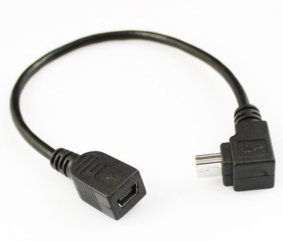 [已含稅]上彎 20釐米 MINI USB延長線 彎頭 迷你MINI USB 5P 公對母延長線-