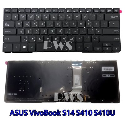 ☆【全新ASUS VivoBook S14 S410 S410U 華碩 中文 鍵盤 】☆ 黑色背光 中文鍵盤