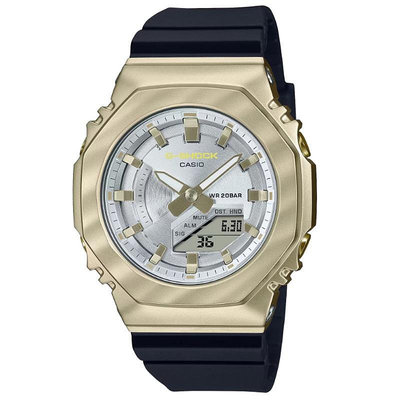 全新卡西歐 G-SHOCK系列 精緻優雅 白金波紋 金屬錶殼 八角形錶殼 GM-S2100BC-1A 歡迎詢問