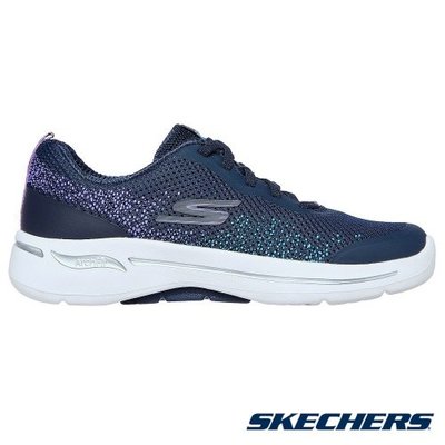 【鞋印良品】Skechers 女健走慢跑鞋 GOWALK ARCH FIT 124486NVLV 藍舒適 透氣 足弓支撐
