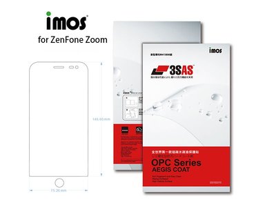 imos官方授權總經銷 免運 imos 3SAS ASUS ZenFone Zoom ZX551M 保護貼 雷射切割