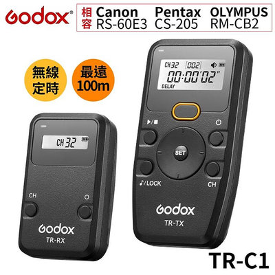 我愛買#Godox神牛Canon副廠無線定時快門線遙控器TR-C1(相容佳能原廠RS-60E3)