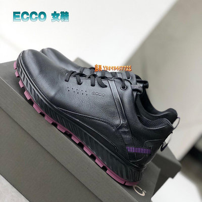 精品代購?ECCO GOLF S-THREE 女式高爾夫鞋 混合動能休閒鞋 柔軟皮革 卓越舒適 科技防水科學緩衝 102903