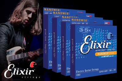 小叮噹的店- 電吉他弦 Elixir 薄膜 NANOWEB 7種規格可選