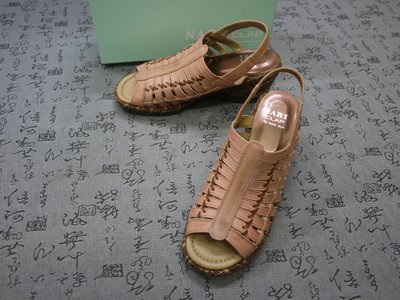 日本製 NART 高級真皮厚底涼鞋 LL USA 8 EUR 40 JPN 25 CM