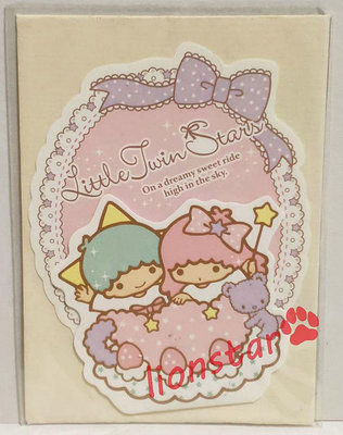 正版 三麗鷗 雙子星 卡片 小卡 生日卡 萬用卡 禮物卡 信紙 信封 祝福卡 Hello Kitty KIKI LALA