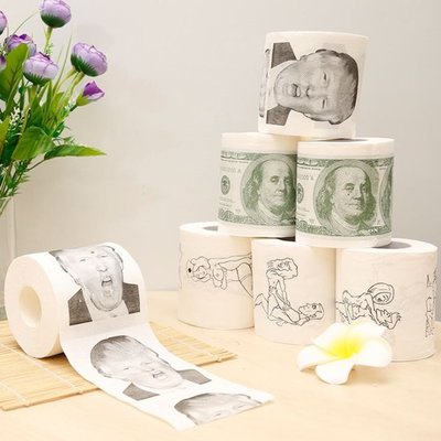 [愛雜貨]搞笑捲筒衛生紙 美金 鈔票 衛生紙 捲筒衛生紙 禮物 kuso 搞怪 創意