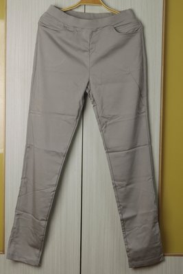 [ColorStar] 實拍現貨台製灰色雙拉鍊彈性長褲  (L SIZE)