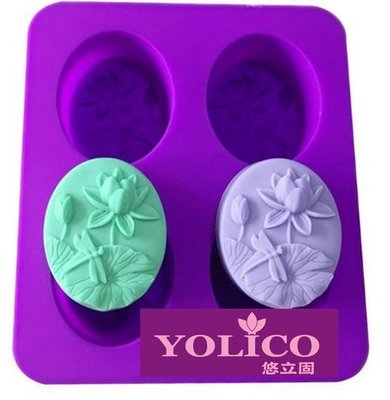 【悠立固】Y01 蜻蜓荷花 矽膠模 蛋糕模 手工皂模 烘焙工具 巧克力模 冰盒 布丁模 果凍模 翻糖模