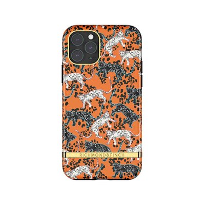 R&F 瑞典手機殼 金線框 - 橙黃獵豹 - iPhone 11 Pro Max