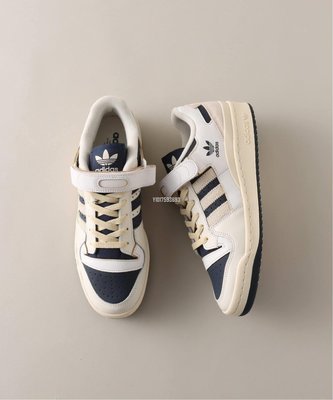 ADIDAS Originals Forum 84 Low 白蓝 奶油 魔鬼氈慢跑鞋男女 GZ6427