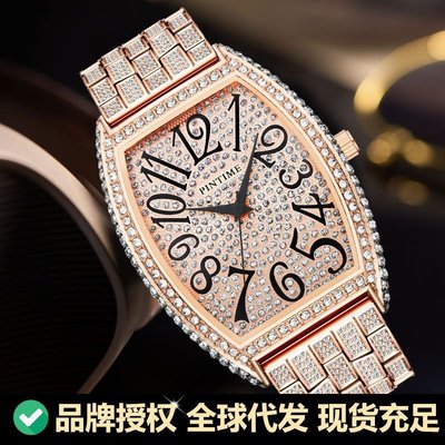 男士手錶 PINTIME/品時手錶男外貿熱銷款支持一件時尚潮流鑲鉆手錶