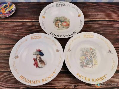 【現貨】彼得兔系列骨瓷餐具 可愛卡通9寸湯盤 意面盤 菜盤 可微波-維尼創意家居