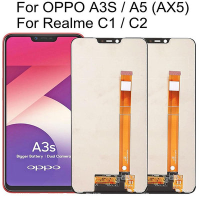 香蕉商店BANANA STORE6.2"原廠手機螢幕總成適用於 OPPO A5 A3S A12E AX5 Realme C1 C2 2 維修替換件