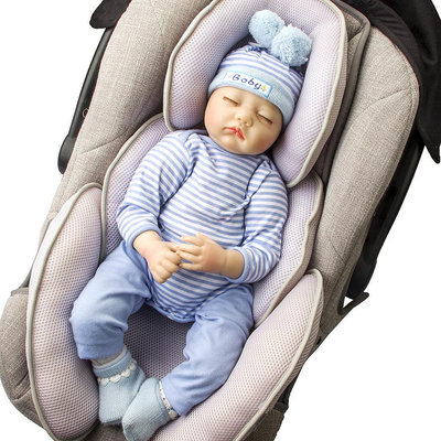 夏季新生兒手推車睡墊電動搖椅三明治網座椅墊嬰兒車透氣睡墊