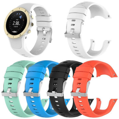 熱銷 適用於 Suunto Spartan Trainer Wrist HR 手錶帶工具的運動矽膠錶帶手鍊腕帶-可開發票