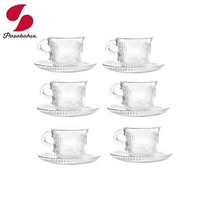 Pasabahce Marmara紅茶杯盤180ml 咖啡杯盤 (盒裝六入)