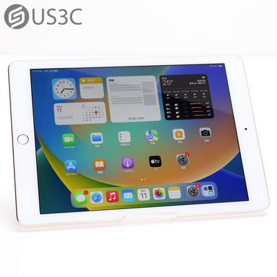 【US3C-台南店】【一元起標】台灣公司貨 Apple iPad Pro 128G WiFi 9.7吋 金色 A9X晶片 Touch ID 二手平板