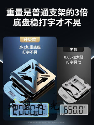 螢幕增高架綠巨能筆記本電腦支架可折疊收納調節升降立式增高架散熱器支撐架懸空多功能游戲辦公鋁合金桌面抬高托架螢幕支架