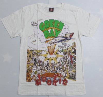 【Mr.17】 Green Day 年輕歲月合唱團 DOOKIE 樂團 龐克 搖滾 punk 白色短袖T恤(HW044)