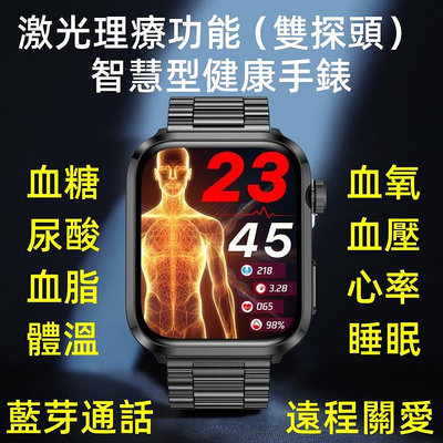 F220測血糖手錶 全天自動監測 測心率血氧手錶 繁體中文 藍牙通話 老人手錶 智慧運動計步手錶 睡覺監測 訊息提示