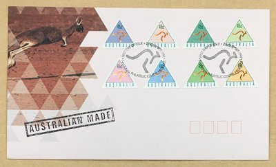 【郵卡庫】【動物】澳洲1994年袋鼠三角形自粘郵票套票首日封  EN0072