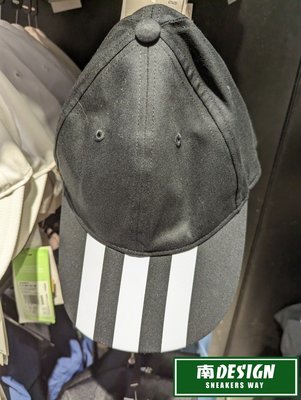 南🔥2023 3月 Adidas 3-STRIPES  棒球帽 黑色 後扣可調 三條線 GE6134 白色 運動帽
