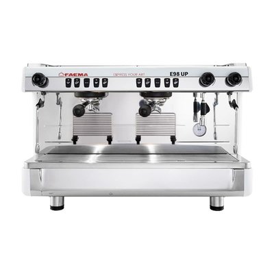 FAEMA E98UP高杯版商用義式雙孔半自動咖啡機租送方案  含全套配件、F64E商用磨豆機、愛惠浦濾水設備