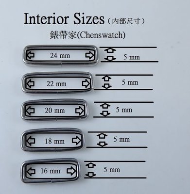 【錶帶家】『獨家』Casio Swatch 用不鏽鋼表帶圈錶帶固定環錶帶環錶帶固定圈16mm18mm20mm22mm24mm
