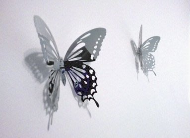 美學空間ART STUDIO《莊周夢蝶-鏡面不鏽鋼蝴蝶3D立體壁飾‧現代風格家飾‧擺飾‧壁貼‧裝飾品 》